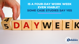 blog featured image header with blog title Is a Four-Day Work Week Even Viable? Some Case Studies Say Yes
