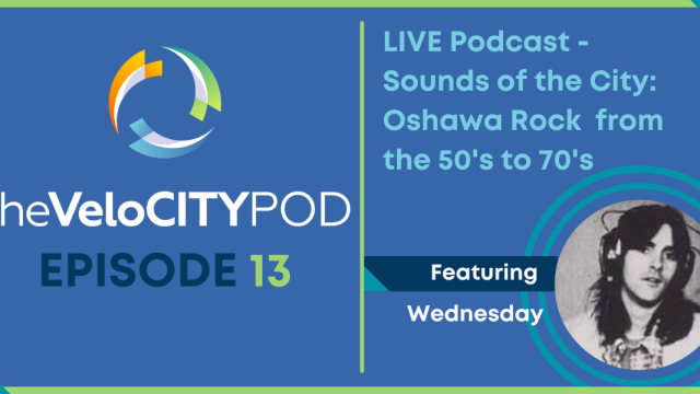 Featured image with episode title LIVE Podcast - Sounds of the City: Oshawa Rock from the 50's to 70's and photo of Wednesday drummer Randy Begg